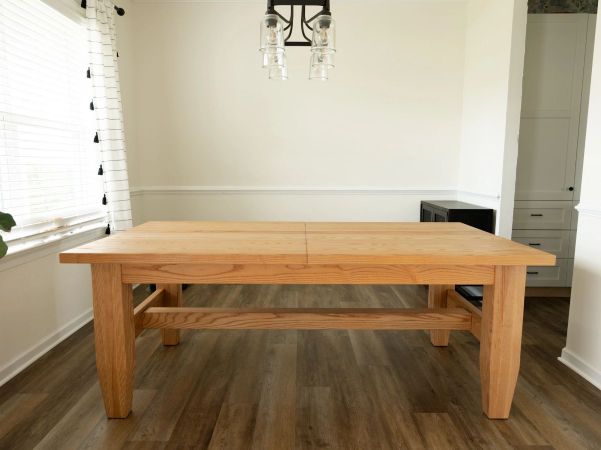 Handcrafted wood dining table